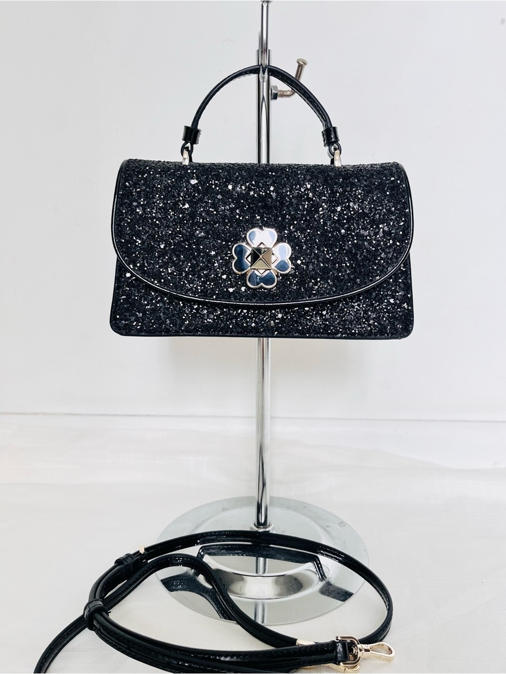 Kate Spade Mew York Odette Mini Glitter top handle crossbody bag purse